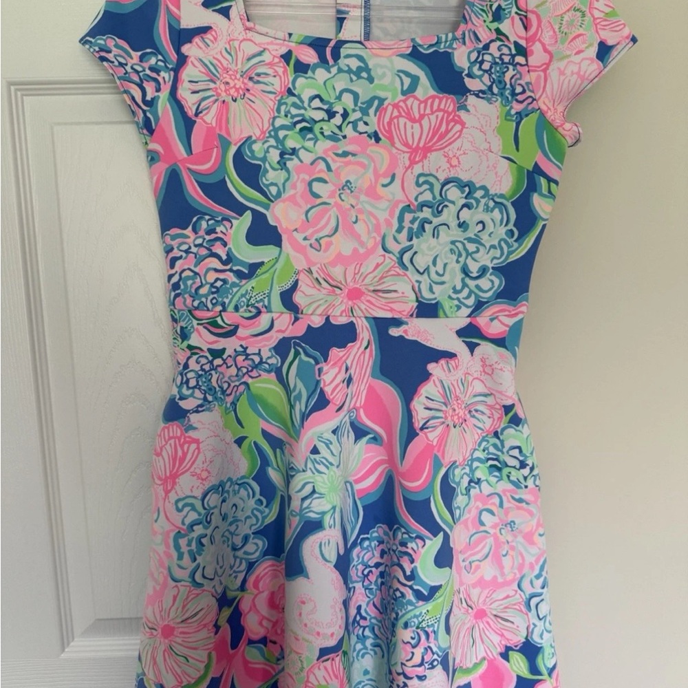 Lilly Pulitzer Arya Dress Peony for your Thoughts Girl’s 12 Floral